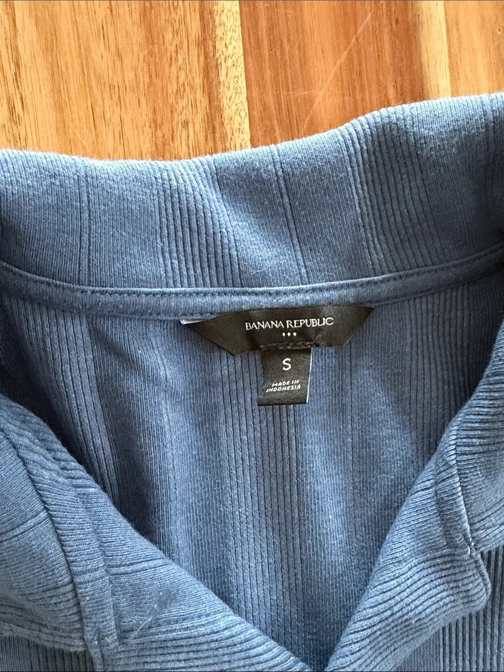 Banana Republic Men's Slate Blue Short-Sleeve Polo